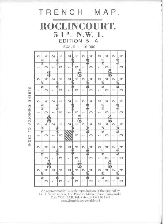 Roclincourt Trench Map