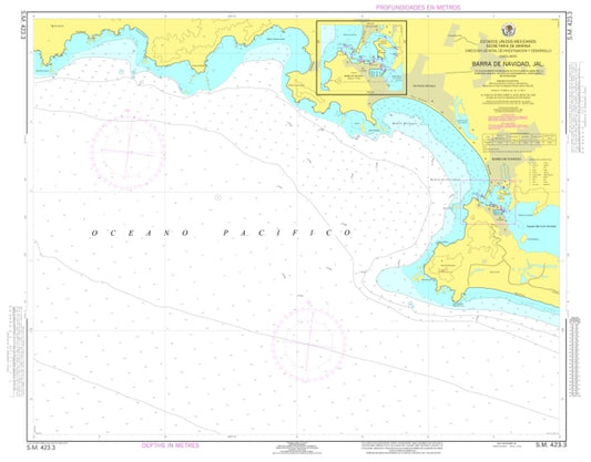 BARRA DE NAVIDAD, JAL. - 423.3 - Mexico Nautical Charts by SEMAR