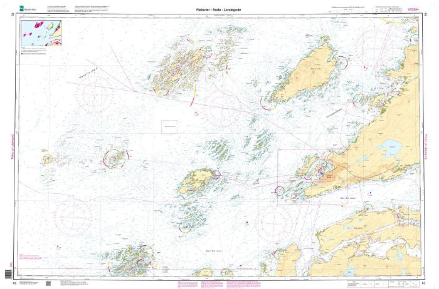 Fleinvær - Bodø - Landegode - 65 - Norway Kartverket Nautical Charts