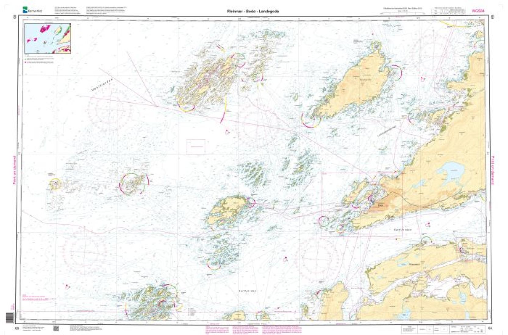 Fleinvær - Bodø - Landegode - 65 - Norway Kartverket Nautical Charts