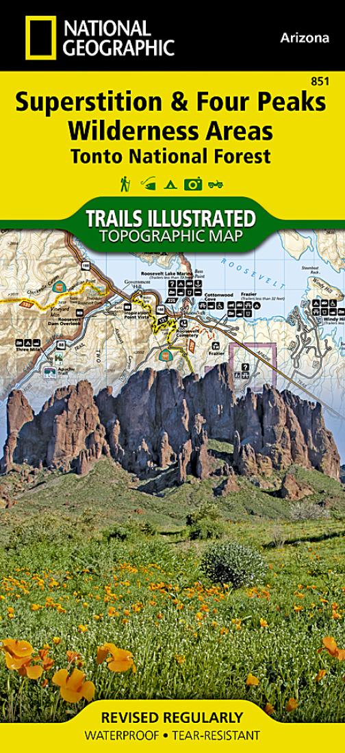 Superstition and Four Peaks Wilderness Areas, Map 851