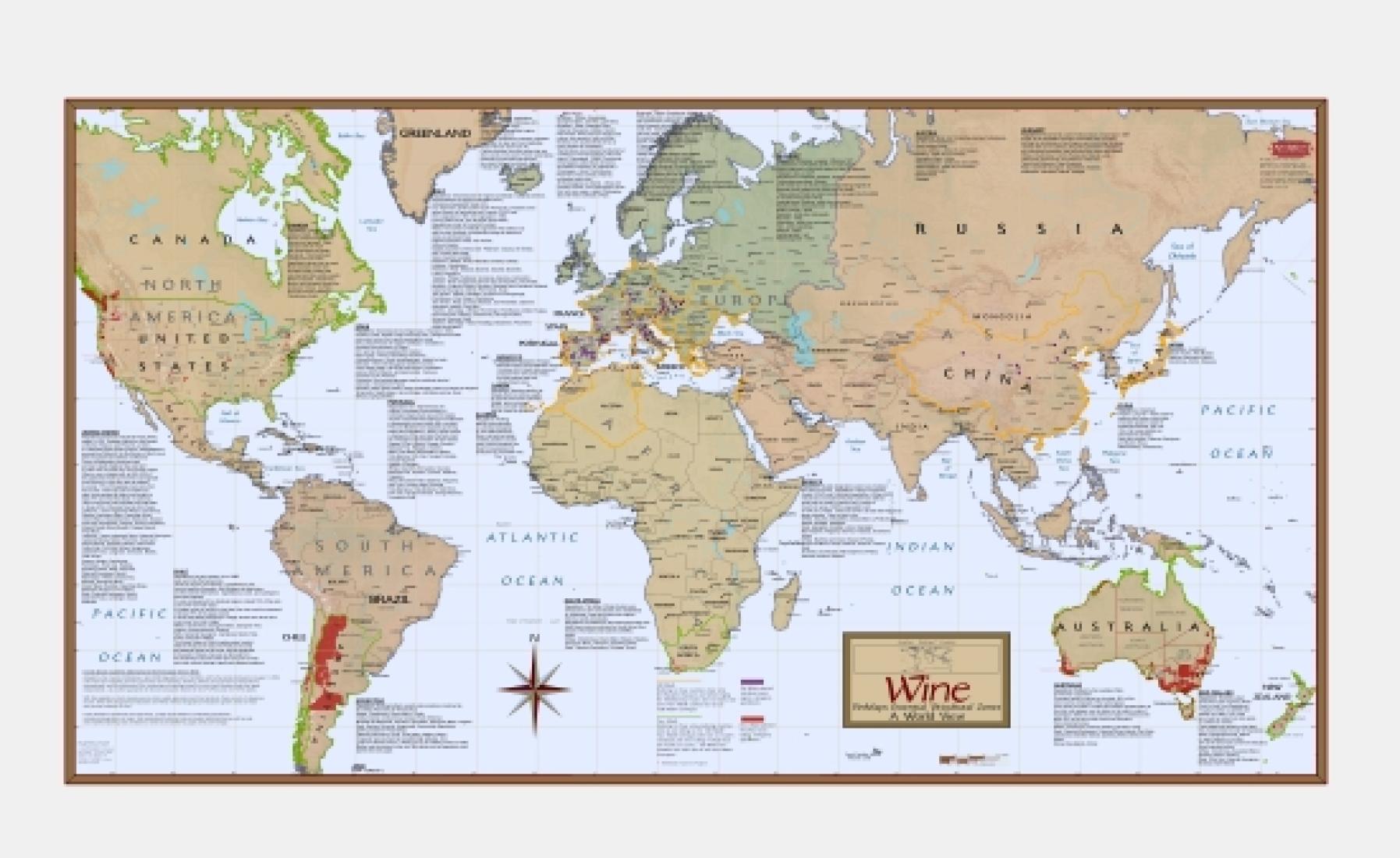 Wine : Vinmaps essential viticultural zones : a world view [25x45]