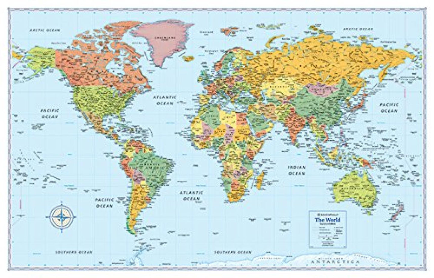 Rand McNally Signature World Wall Map - Paper Rolled