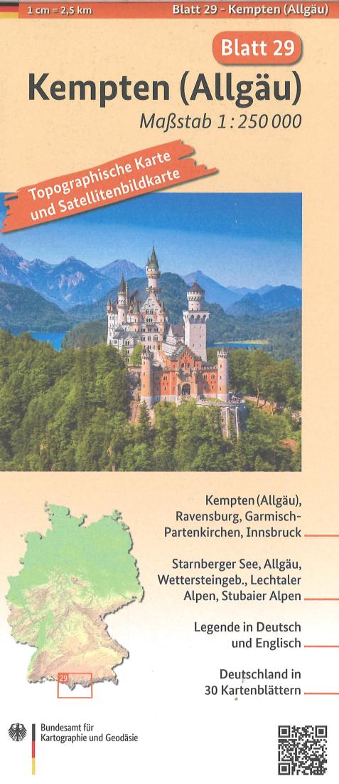 Kempten (Allgäu) 1:250 000, blatt 29