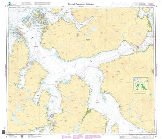 Gibostad - Rystraumen - Hekkingen - 84 - Norway Kartverket Nautical Charts