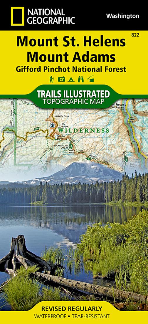 Mount St. Helens and Mount Adams, Map 822 – Longitude Maps