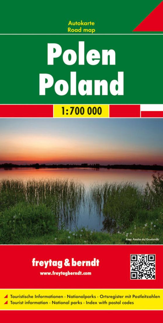 Poland 1:700,000 Road Map