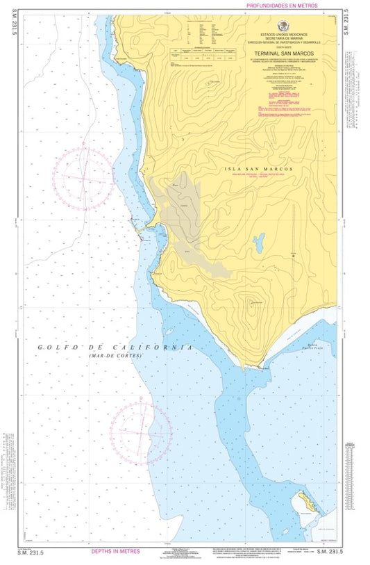 TERMINAL SAN MARCOS - 231.5 - Mexico Nautical Charts by SEMAR