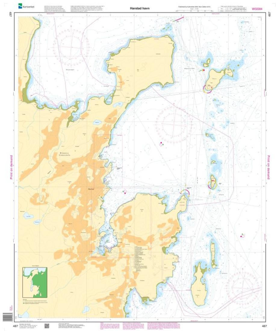 Harstad havn - 487 - Norway Kartverket Nautical Charts