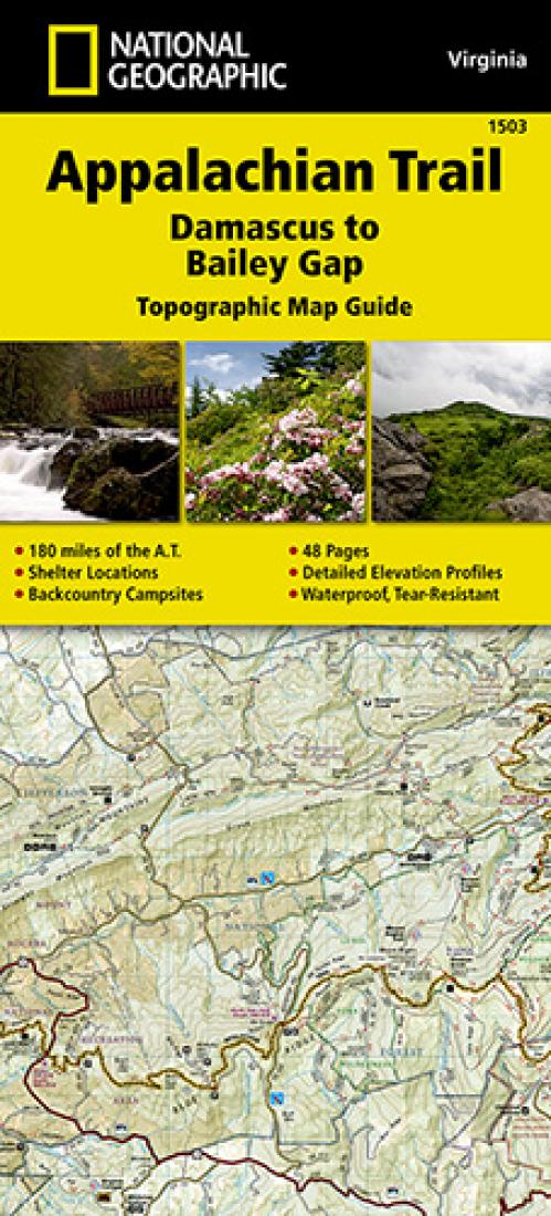 Appalachian Trail : Damascus to Bailey Gap : topographic map guide