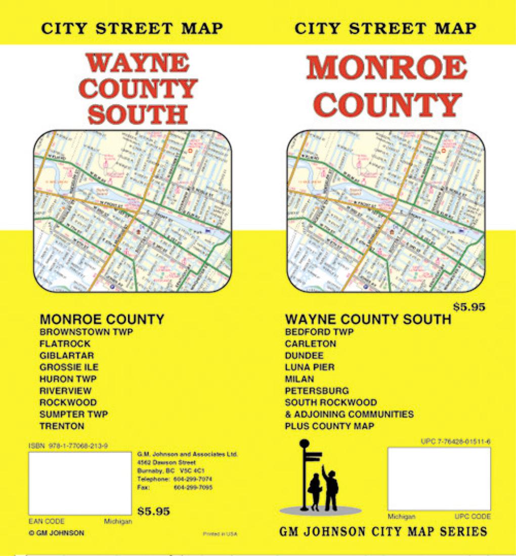 Monroe County : city street map = Wayne County south : city street map