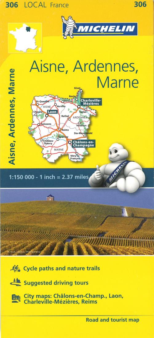 Aisne, Ardennes, Marne : road and tourist map = Aisne, Ardennes, Marne : carte routière et touristique