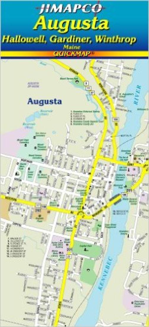 Augusta : Hallowell, Gardiner, Winthrop : Maine : quickmap