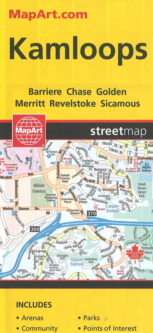 Kamloops, British Columbia : Street Map