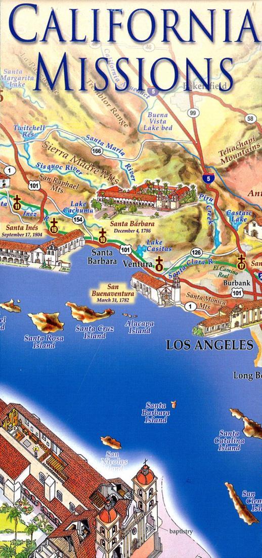 California missions map