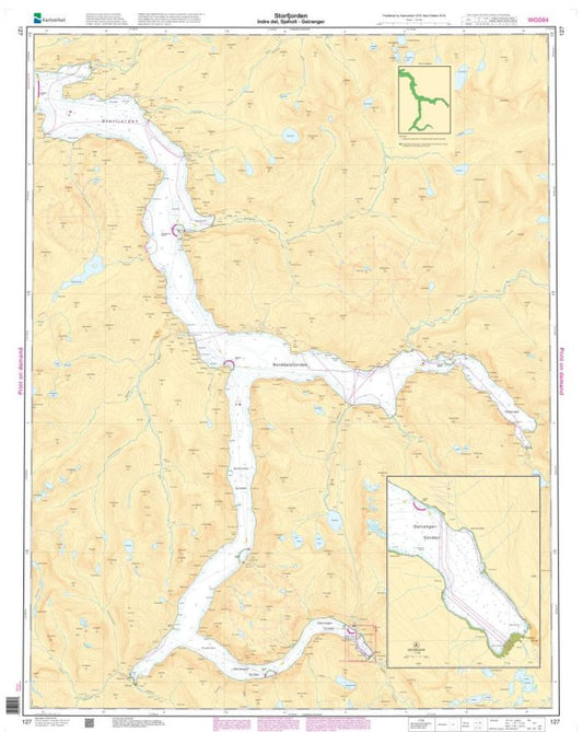 Storfjorden. Indre del, Sjøholt - Geiranger - 127 - Norway Kartverket Nautical Charts