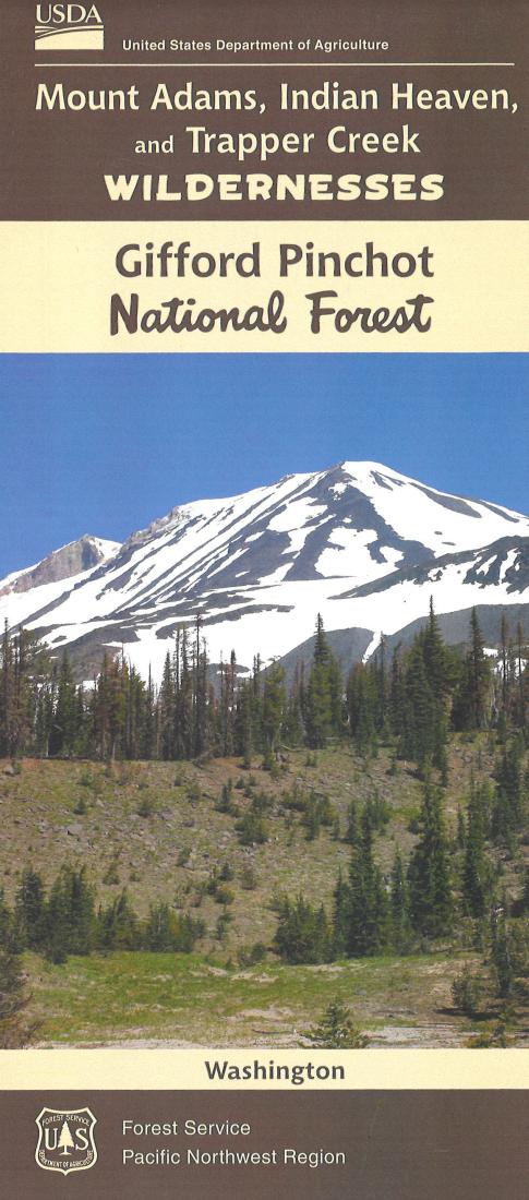 Mt. Adams, Indian Heaven & Trapper Creek Wildernesses Map, Gifford-Pinchot National Forest Map