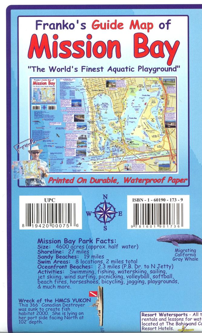 Franko's guide map of Mission Bay : "the world's finest aquatic playground"