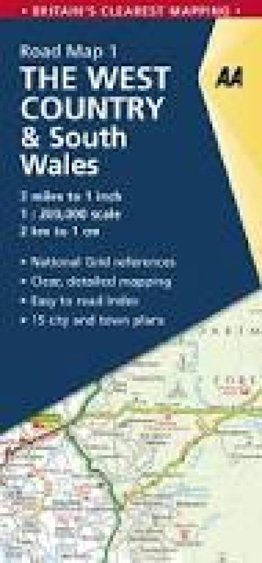 Great Britain Regional Road Map: West Country and South Wales