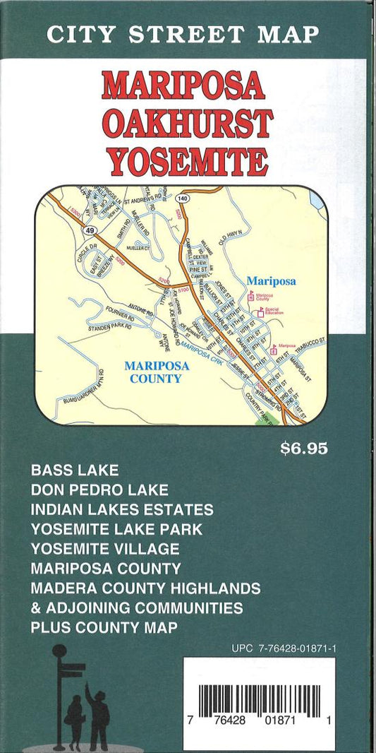 Mariposa : Oakhurst : Yosemite : city street map