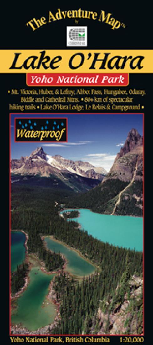Yoho National Park-- Lake O'Hara Area Hiking Map