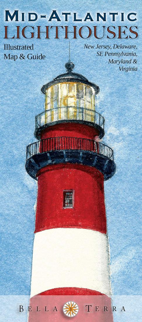 Mid-Atlantic lighthouses : illustrated map & guide : New Jersey, Delaware, SE Pennsylvania, Maryland & Virginia