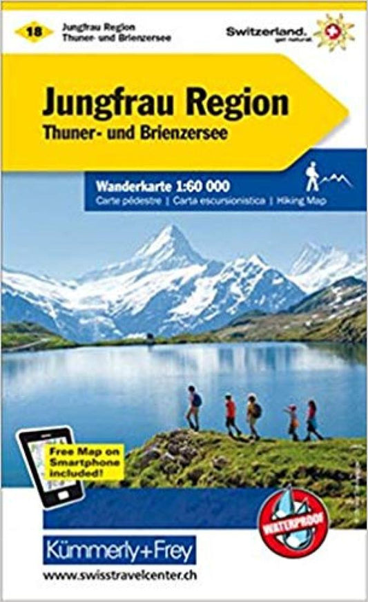 Jungfrau Region, Switzerland Hiking Map