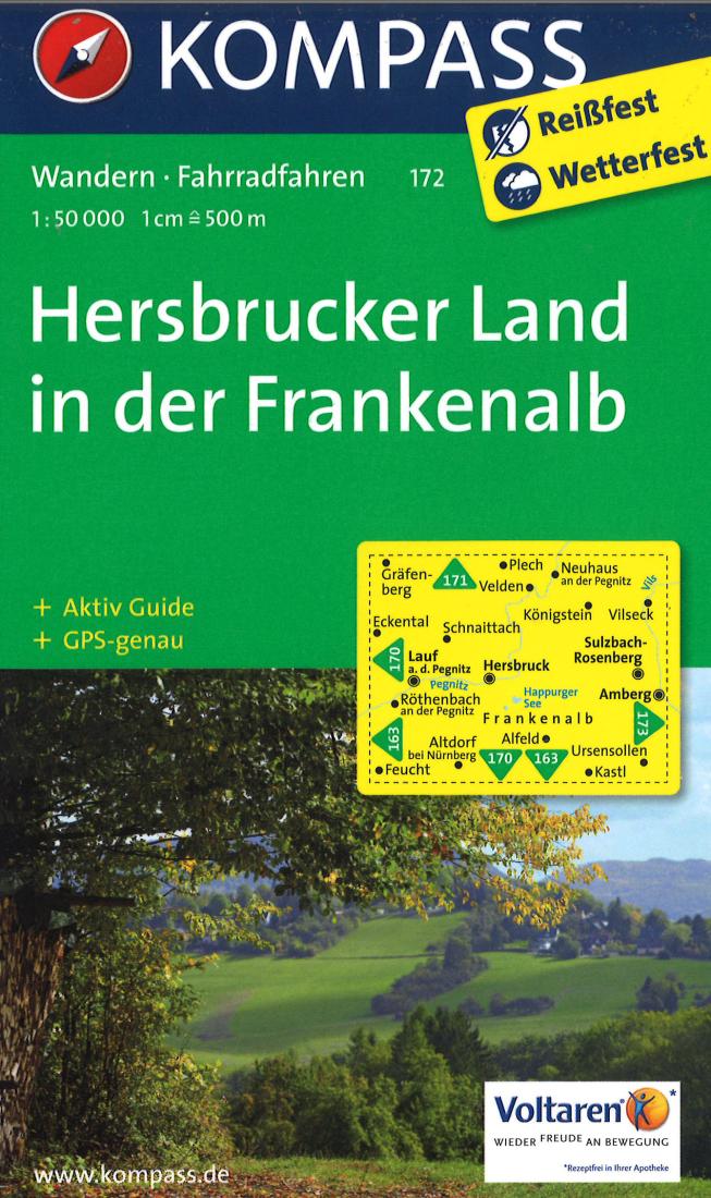 Hersbrucker Land in der Frankenalb Hiking Map