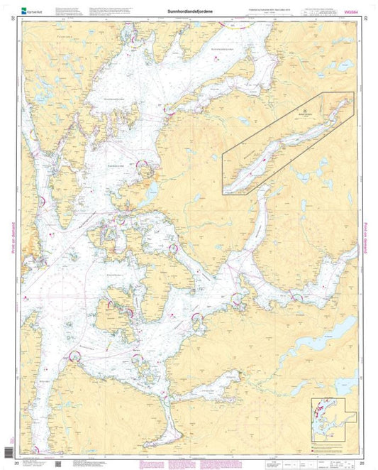 Sunnhordalandsfjordene - 20 - Norway Kartverket Nautical Charts