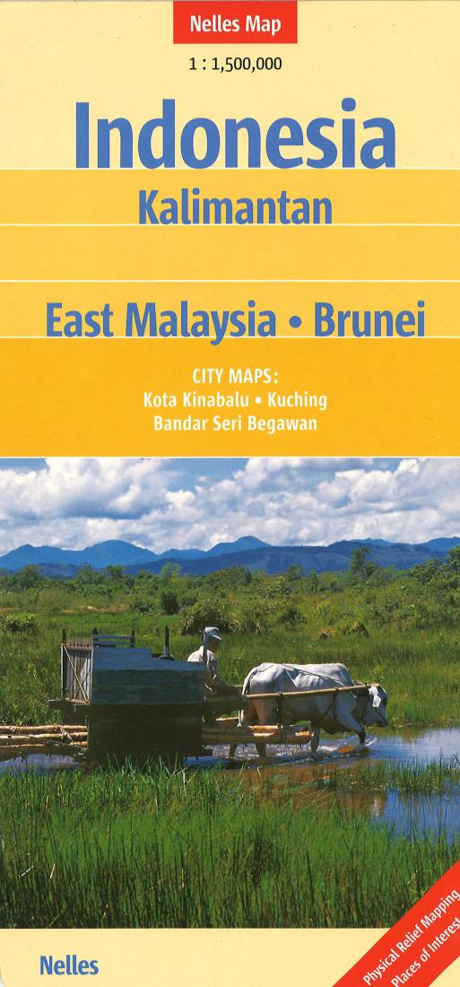 Indonesia: Kailmantan, East Malaysia, & Brunei Travel Map