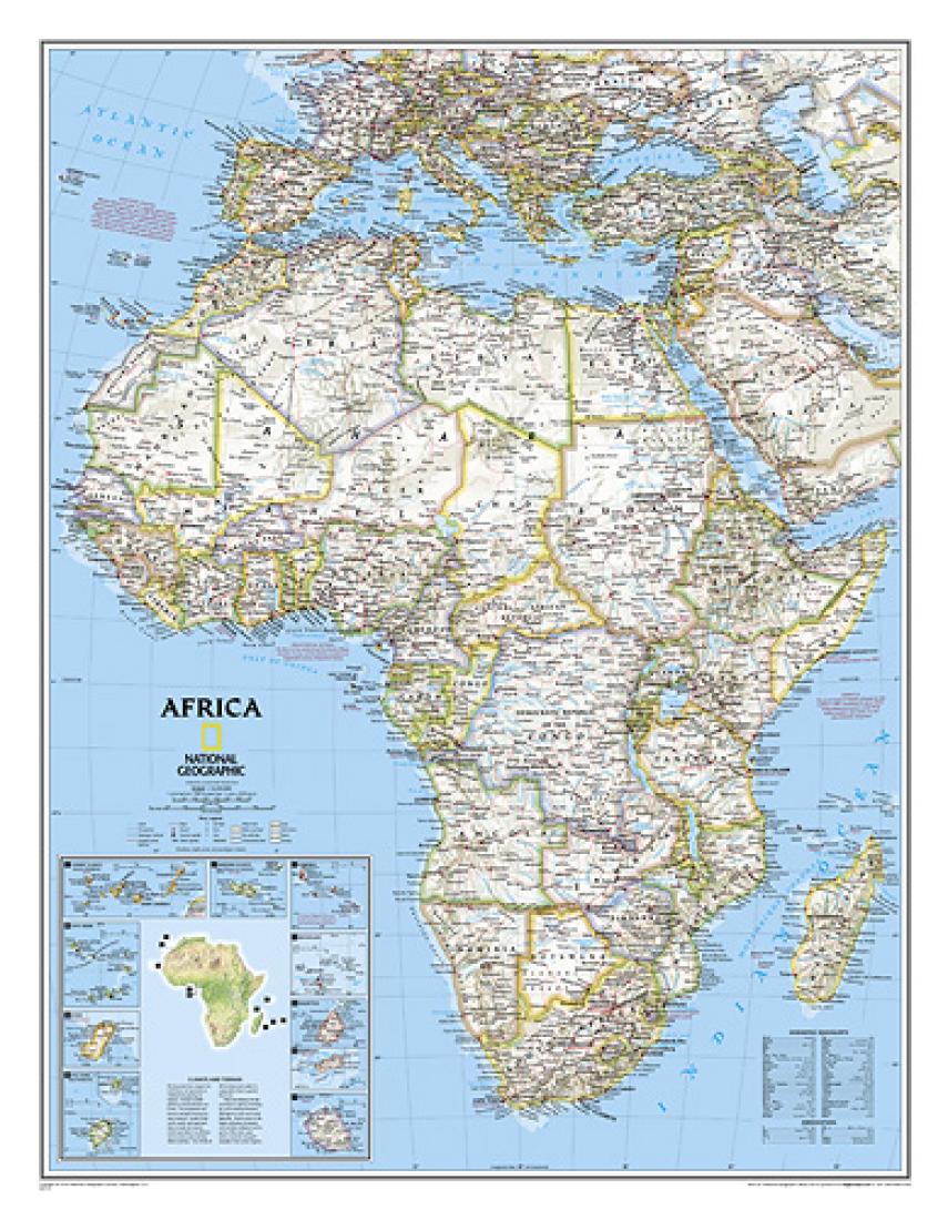 Africa Classic Enlarged Wall Map [Laminated]