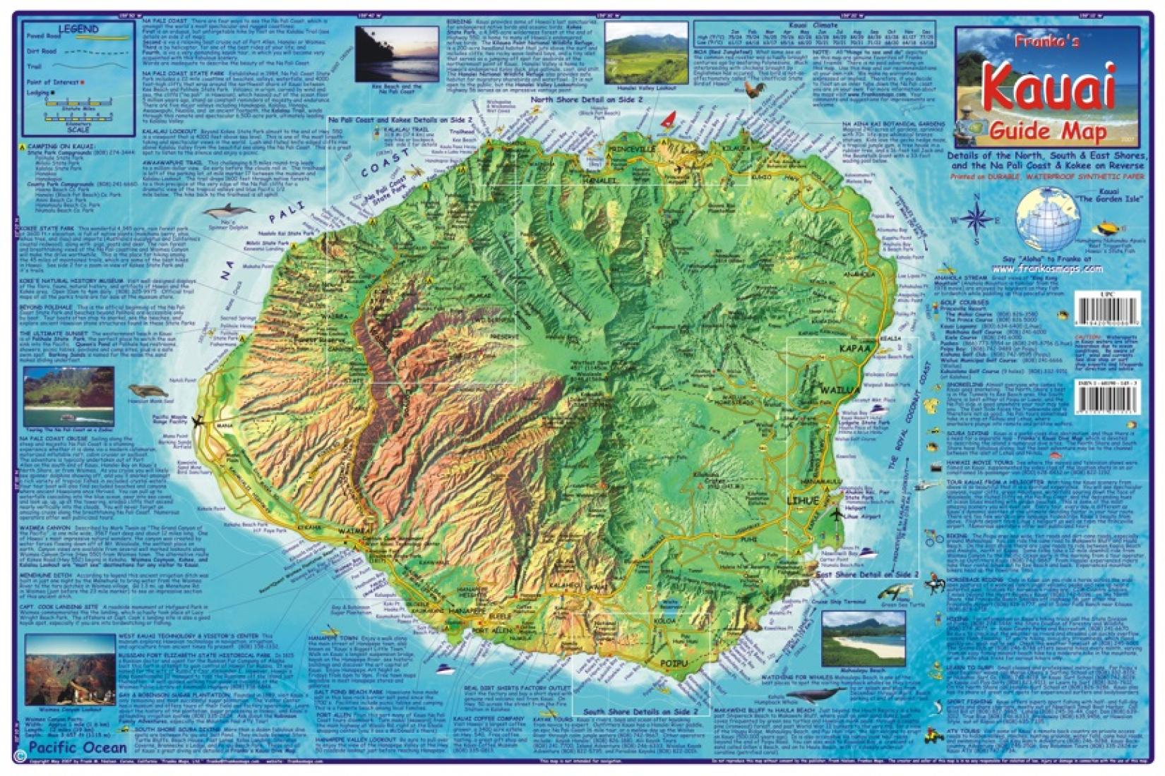 Franko's Kauai guide map