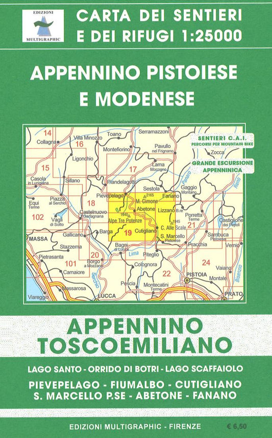 Appennino Pistoiese e Modenese Hiking Map
