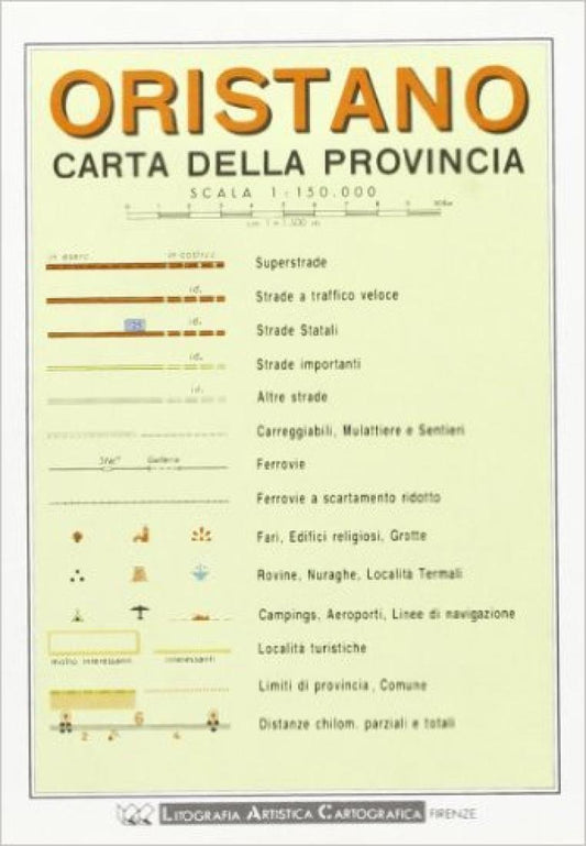 Oristano : carta della provincia : scala 1:150.000