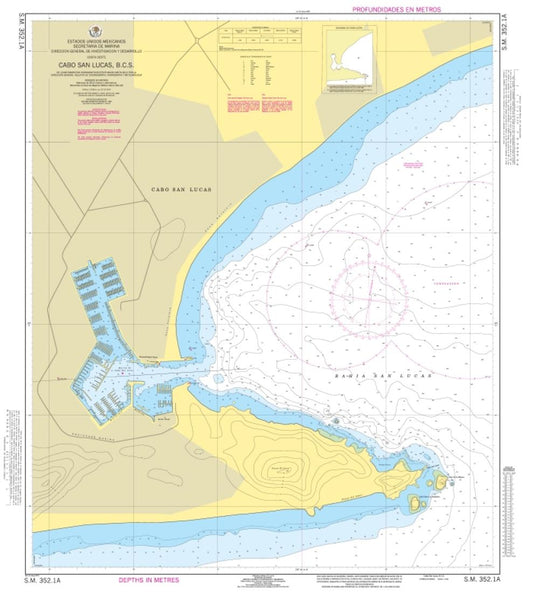 CABO SAN LUCAS, B. C. S. - 352.1A - Mexico Nautical Charts by SEMAR