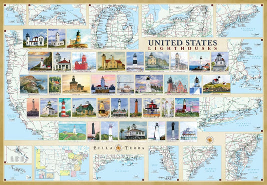 United States lighthouses : laminated