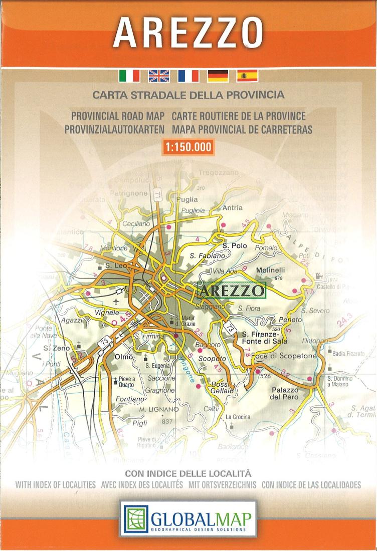 Arezzo : carta stradale della provincia