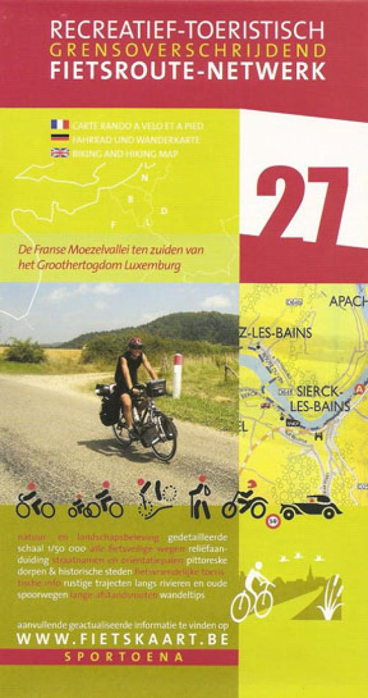 The Moselle Valley: Metz - Thionville Belgium cycling map sheet #27