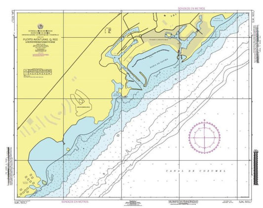 PUERTO AVENTURAS, Q. ROO. - 922.7 - Mexico Nautical Charts by SEMAR