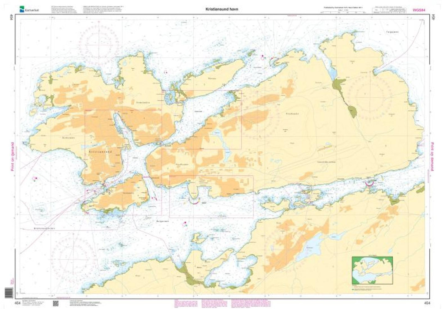 Kristiansund havn - 454 - Norway Kartverket Nautical Charts