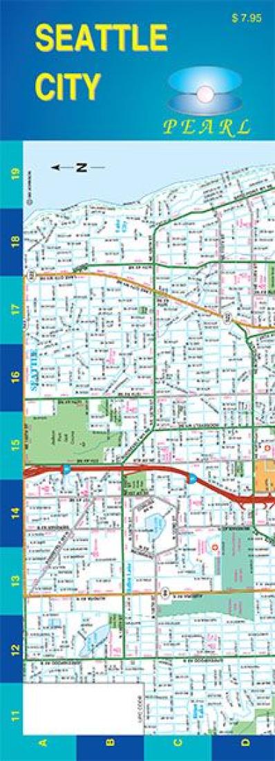 Seattle City : pearl laminated map