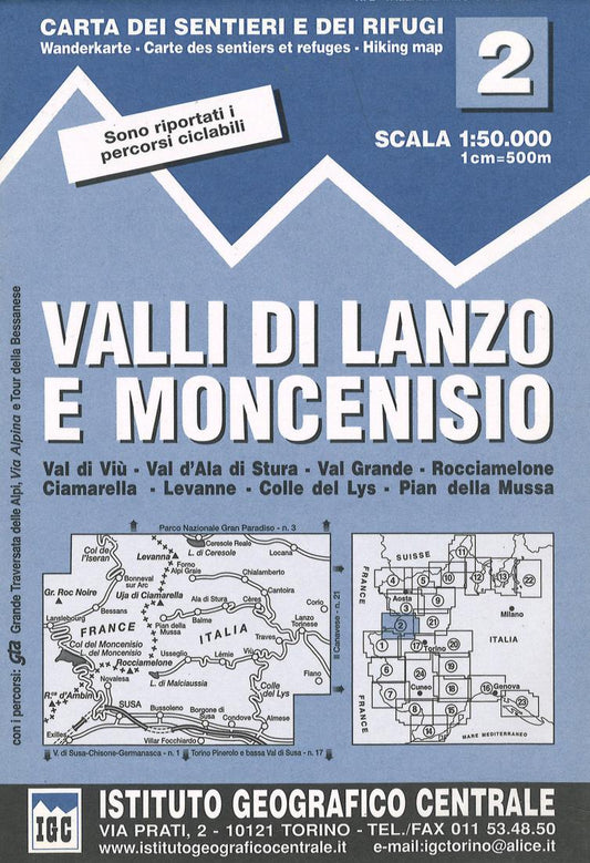 Valli di Lanzo e Moncenisio Hiking Map