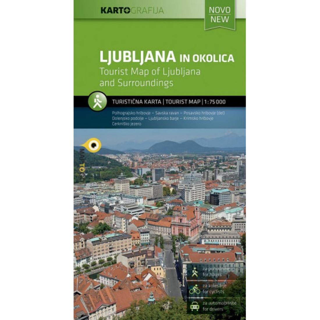 Ljubljana and Surroundings Hiking Map