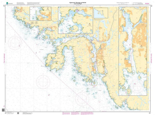 Egersund havn, Sirevåg og Hellvik med innseilinger - 467 - Norway Kartverket Nautical Charts