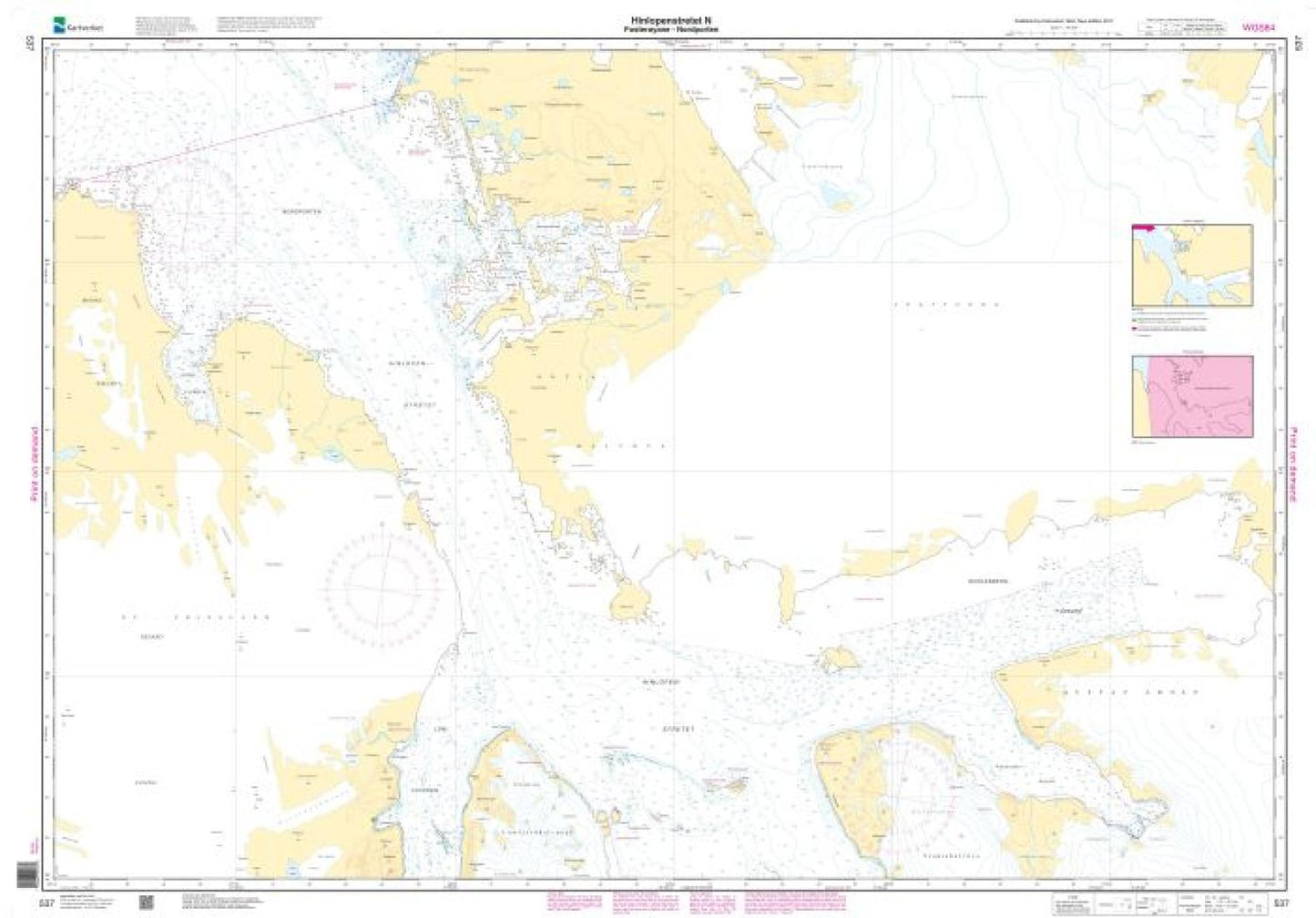 Hinlopenstretet N. Fosterøyane - Nordporten - 537 - Norway Kartverket Nautical Charts
