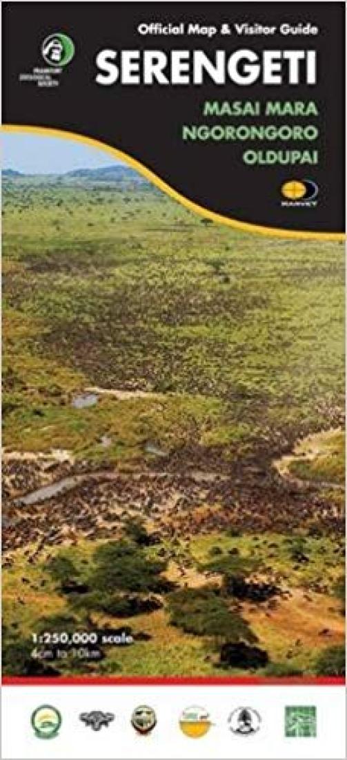 Serengeti Official Map and Visitor Guide, Oldupai Gorge, Masai Mara, Ngorongoro