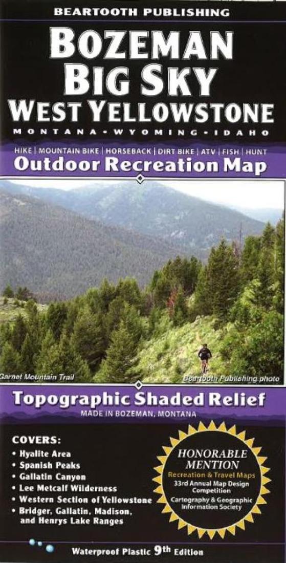 Bozeman, Big Sky, west Yellowstone : Montana : outdoor recreation map