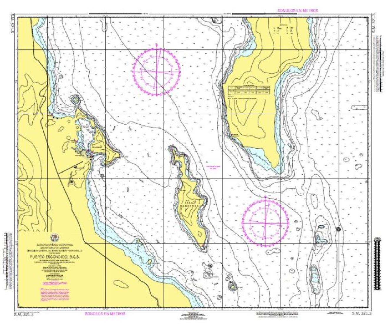 PUERTO ESCONDIDO, B. C. S. - 321.3 - Mexico Nautical Charts by SEMAR