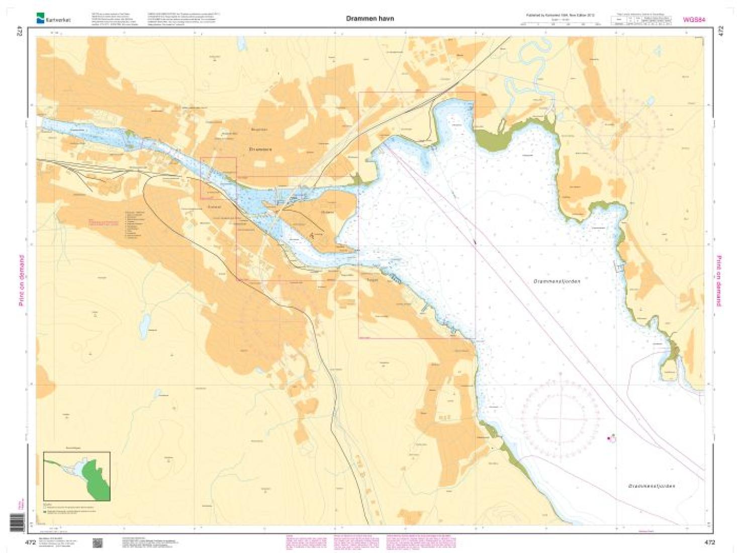 Drammen havn - 472 - Norway Kartverket Nautical Charts