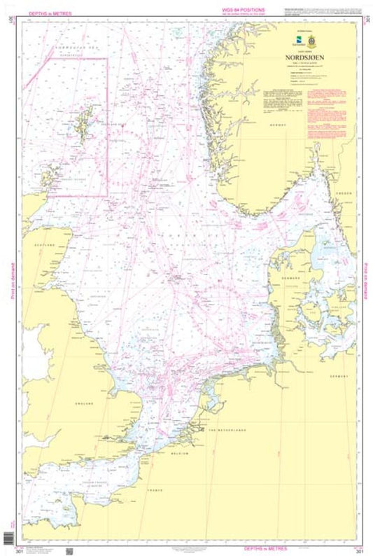 Nordsjøen - 301 - Norway Kartverket Nautical Charts